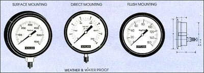 Bourdon Type Pressure Vacuum & Compound Gauge