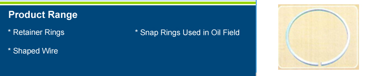 Retainer Rings, Mfg. Of Retainer Rings, Job Working Of Retainer Rings, Shaped Wire, Snap Rings Used in Oil Field, Snap Rings, Thane, India