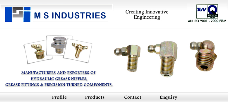 Grease Nipples, Grease Fittings, Precision Turned Components, Hydraulic Grease Nipple, Pipe Threads Fitting, Mumbai, India