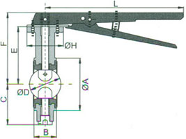 Hand Lever Operated Butterfly Valve